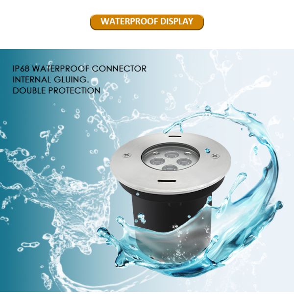 Underwater Recessed Light 316 Stainless Steel Face Marine-Grade Material With 110MM Diameter