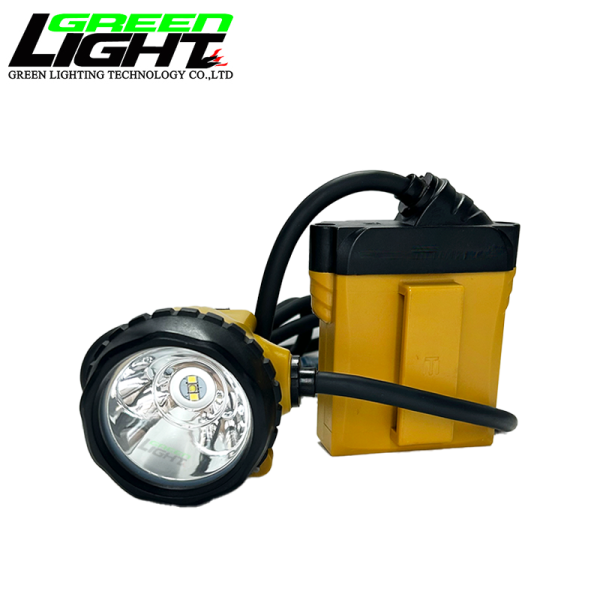 LED Mining Lamps Corded Miners Cap Lamp with Rechargeable Battery Providing 25000 Lux Brightness for Underground Work Lighting