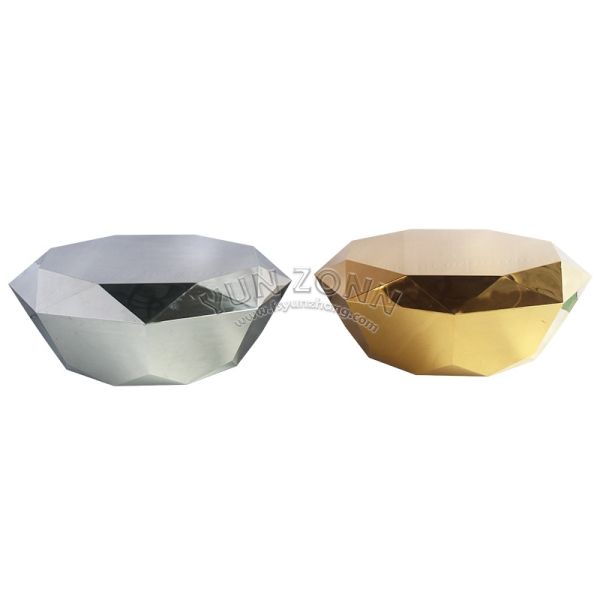 Diamond Luxury Modern Lift Top Coffee Table Durable Metal Furniture with Stainless Steel for Living Room