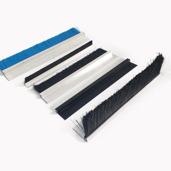 75 mm porta comercial de baixo escova selo faixa de nylon Bristle Alumínio suportador