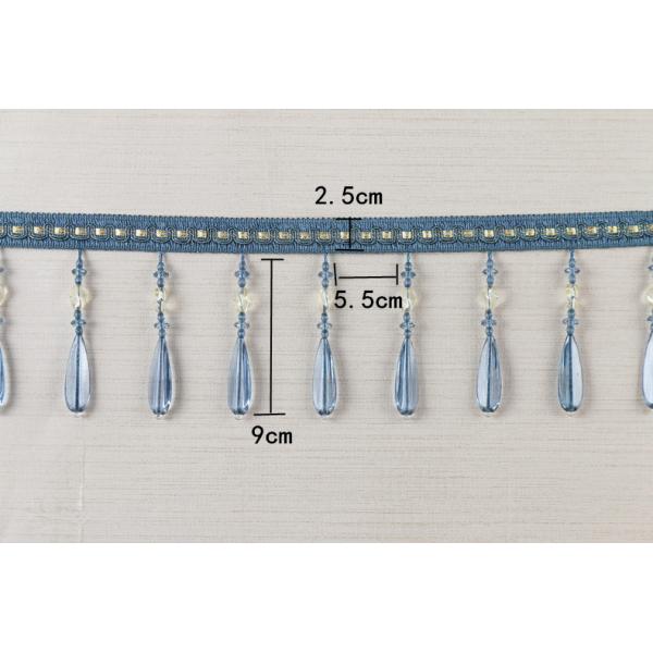 Handmade fashionable chain beads lace tassels fringes for curtain/sofa/pillow decoration