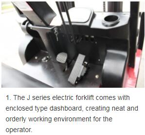 3 Ton Large Capacity Electric Forklift Truck Streamlined Design With Electric Motors