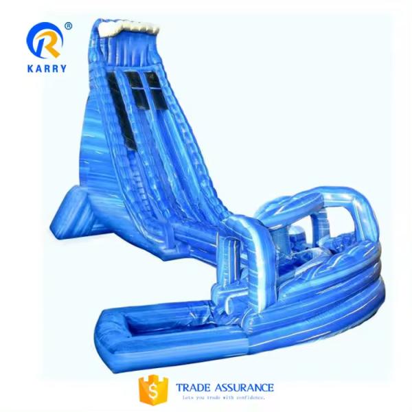 Custom Logo Printed Large Long Slide Inflatable Pool Slide Combo for Outdoor Fun Combo