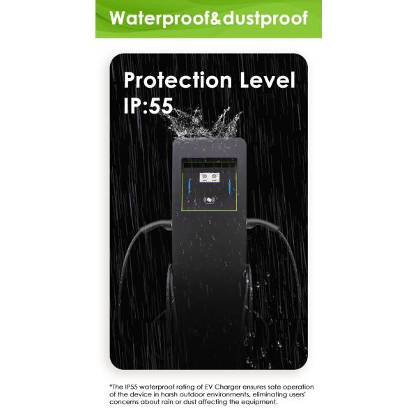 Commercial double gun ev charger Type 2 14kw  32A one phase OEM ODM public ev charger station