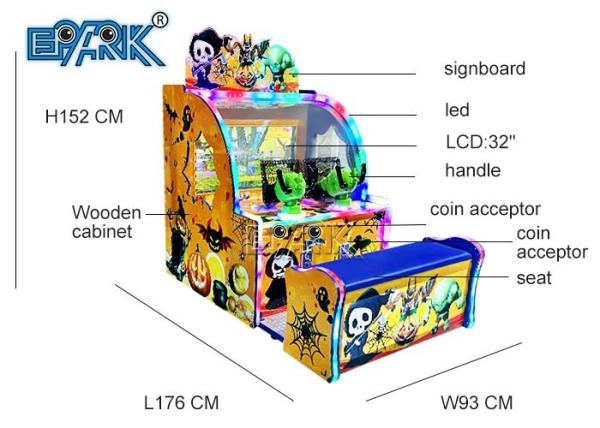 Coin Operated Spooky Ball Shooting Arcade Games Machines Amusement Machines