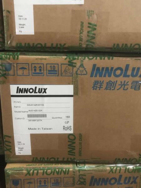 WJ014ZE-02A Innolux 1,39 » 400 (RVB) AFFICHAGE INDUSTRIEL d'affichage à cristaux liquides de ² de ×400 300 cd/m