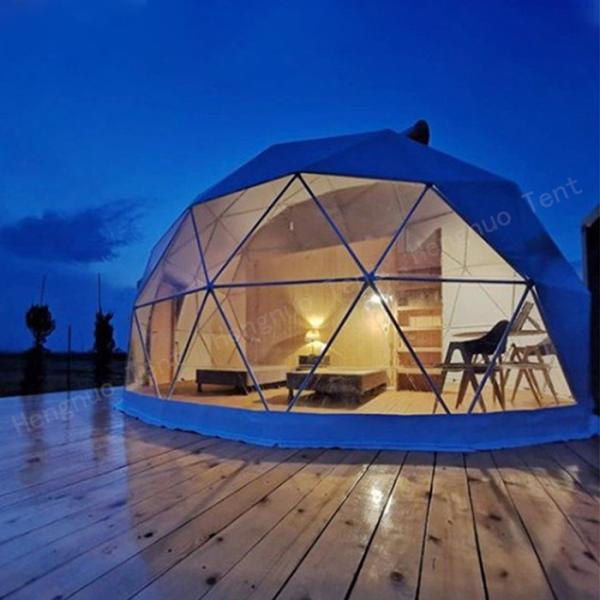 Resort Geodesic Dome Tent 13ft Q235 Galvanized Steel Pipe Eco Friendly Tents