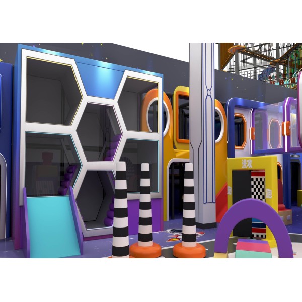 Red Yellow Minimalist Sports Trampoline Castle Commercial Kids Indoor Fitness Playground