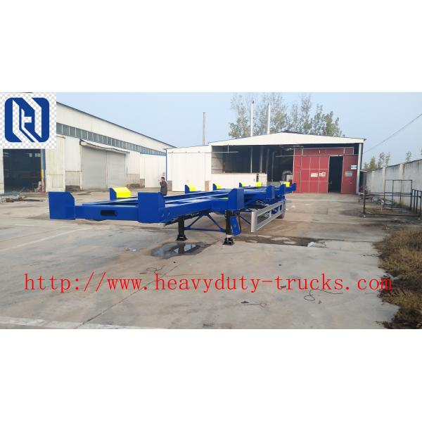 Sino Truk Double Containers Semi Trailer Trucks , Red Diesel Truck Trailer