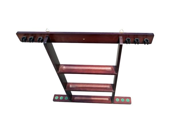 Billiard Cue Rack Wall Mount , 6 Pool Cue Wall Holder Wall Rack With Clips