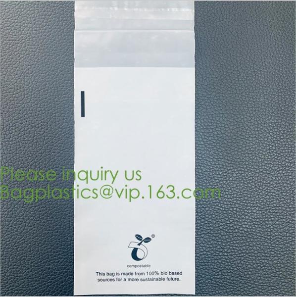 biodegradable cornstarch compost Self Adhesive Seal corn starch Bag 100% biodegradable cornstarch bags custom print comp