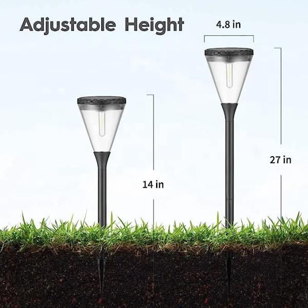 Outdoor Waterproof Solar Garden Light Tri-Color Adjustable for Villa Yard Park Landscape