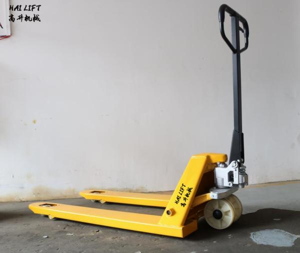 Yellow Heavy Duty Pallet Truck With 3000kg Loading Capacity Easy Maintenance