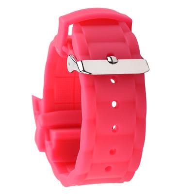 A correia de relógio unisex da borracha de silicone une a extremidade curvada 20mm