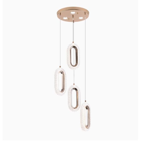 Nordic light luxury living room restaurant entrance chandelier high-end creative bedroom lamp led chandelier full set of home lighting