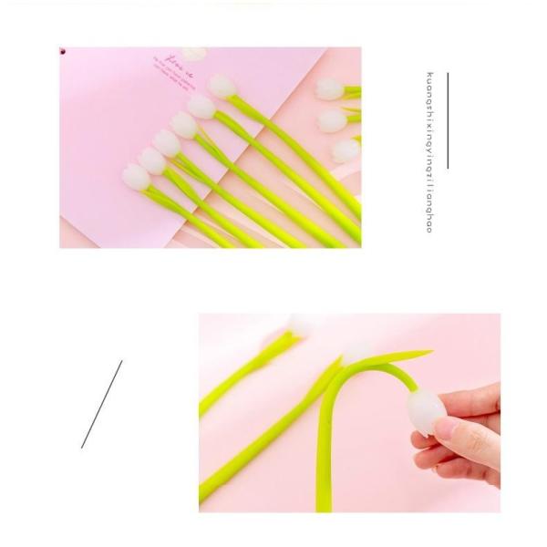 Flor de diseño de tulipán de cambio de color Neutral 0.38mm Oficina de la escuela de la pluma de regalo