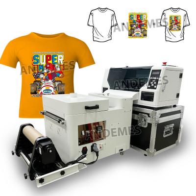 Model A3 Mini 13inch DTF Printer with CMYKW Ink Powder Shaker Oven and Two XP600 Heads