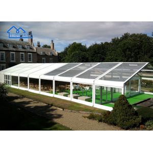Heavy-Duty Square Party Marquee Tents Waterproof PVC Aluminum Alloy Frame Anchored Lawn Canopy Structure