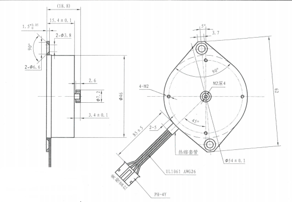 Мотор шага степени 100mN мотора 1,8 блинчика Casun 3.2V Stepper плоский