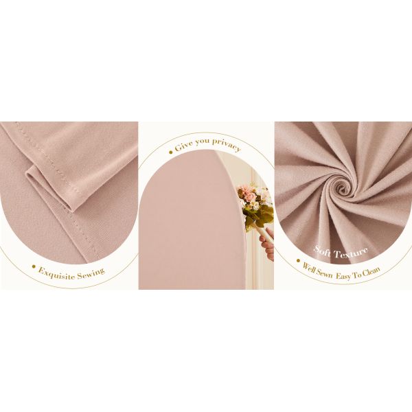 3 Piece Nude Arch Covers ,Spandex Arch Backdrop Cover for Wedding、 Baby Shower 、Birthday Party 
