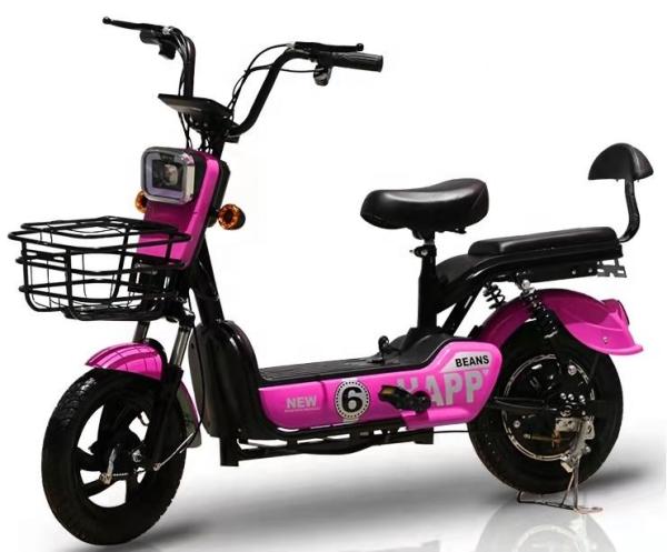 Two Wheel Electric City Bike With Pedals 350W Speed Motor Full Suspension Ebikes