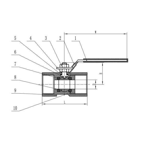 ISO Stainless Steel Ball Valve With Female Thread End  1000 Wog