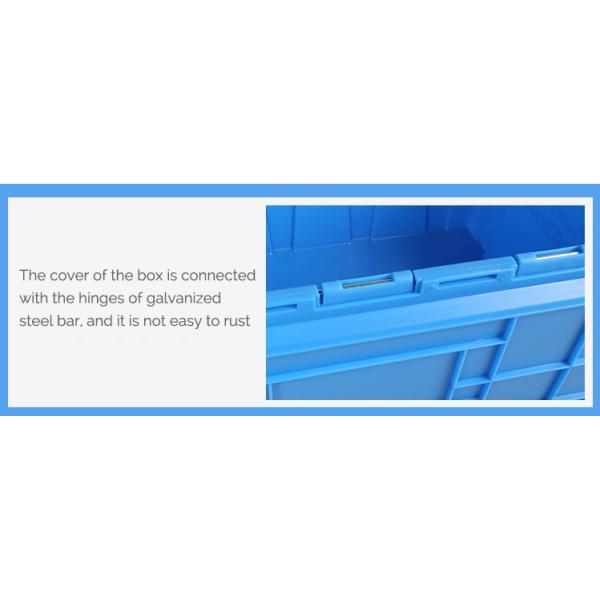 Коробка Tote контейнеров крышки девственницы пластиковая прикрепленная Nestable Stackable двигая