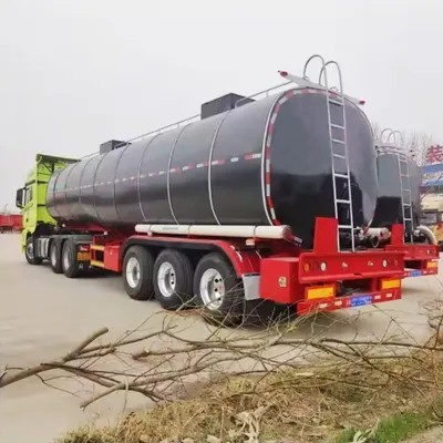 3 Axles Transport Asphalt Bitumen Tanker Semi Trailer with Heated Truck Trailer