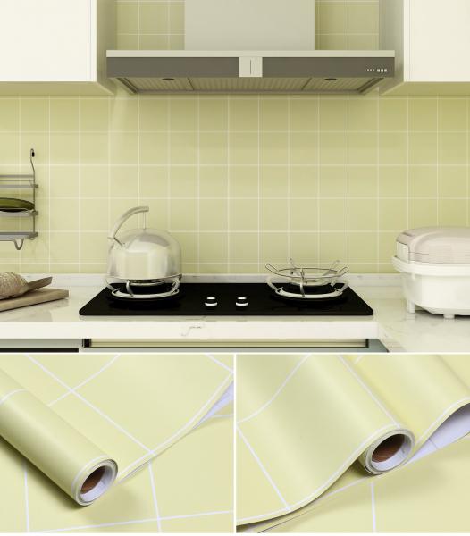 Modern Tile Mosaic Ceramic Wallpaper Roll for Kitchen Cupboard Cabinet Furniture Self Adhesive DIY Wall Stickers