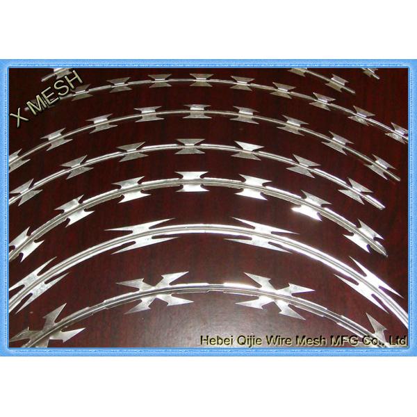 Горячий окунутый провод оцинкованной стали, колючая проволока бритвы концертины