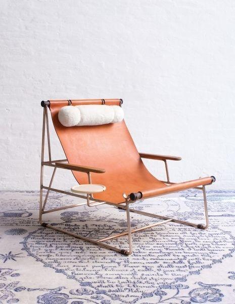 Home Decor Bddw Deck Chair , Leather Lounge Chair 33 W X 35 D X 15 H Seat / 31 H Back