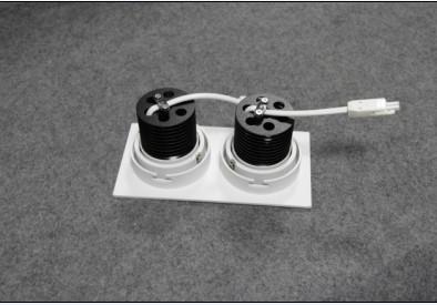 recessed/embeded square downlight led with double head 2*7w 2*10w 2*15w