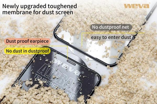 weva 18D AIRBAG anti-déchiré dege avec poussière gaze verre Protecteur d'écran verre trempé Pour IPHONE 12
