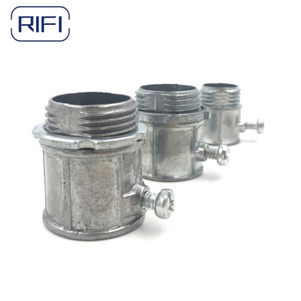Aluminum EMT Conduit Fittings for Wall Application with Electrical Box Connection Set Screw Type