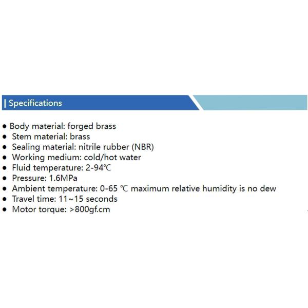 Forged Brass 3 Way Motorized Valves ODM Temperature Control Motorized Gate Valves