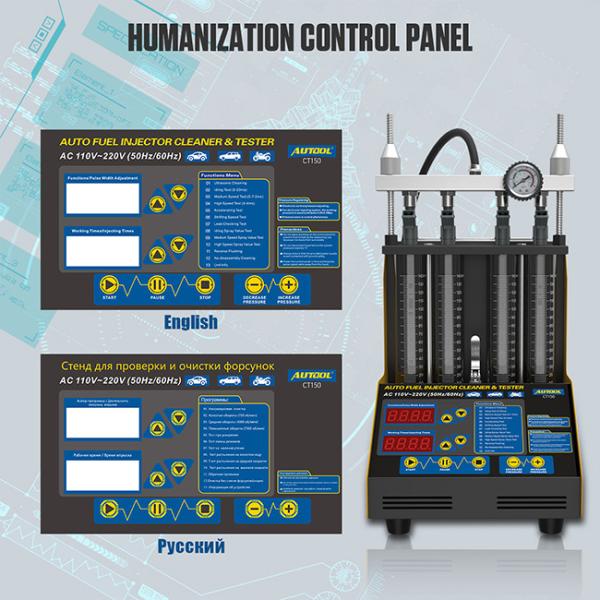 Original Car Fuel Injector Tester 1000ml Motorcycle Fuel Injector Cleaner 4 Cylinder 70W