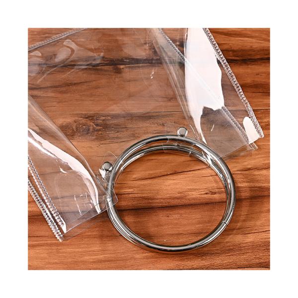 NS TRANSPARENT PVC TOTE BAG ROUND HAND WEDDING COMPANION GIFT CANDY BAG FLOWER GIFT BAG