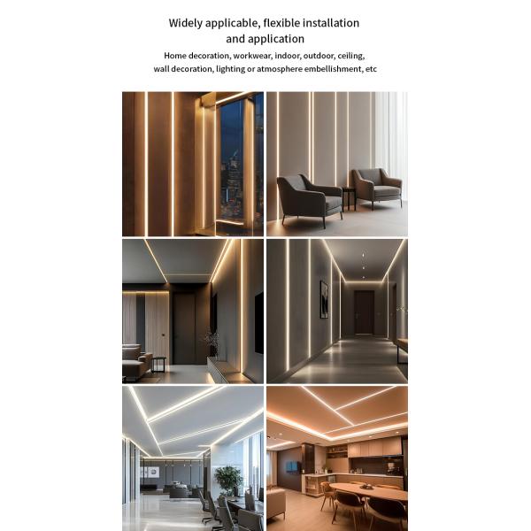 16*16mm LED Strip Silicone Cover For Indoor 10mm / 12mm  Board Width