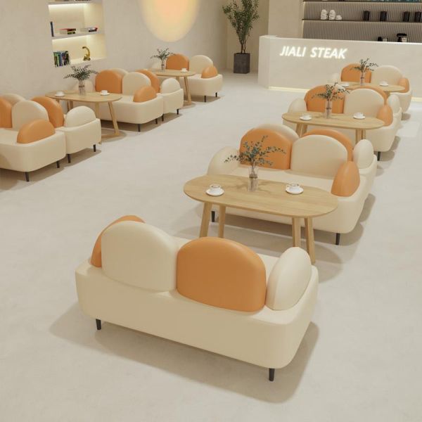 Sofa Seating Booth New Design  Coffee Table Sets With Chair Restaurant Table Chairs Luxury Dining Furniture