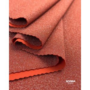 230gm de poids Tissu double tricoté avec nylon recyclé et finition métallique pour l'été et l'automne