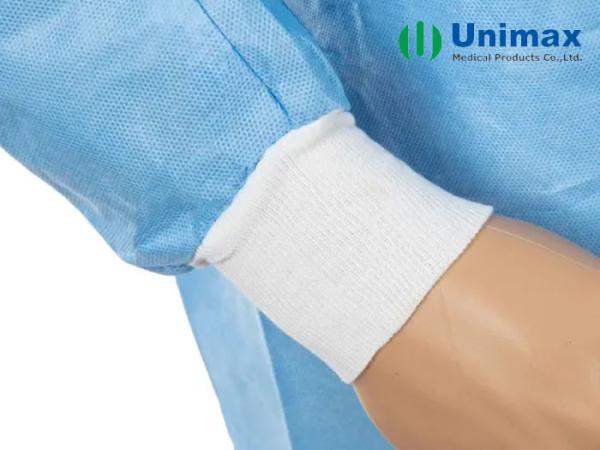 Vestidos cirúrgicos descartáveis médicos de Unimax PP SMS