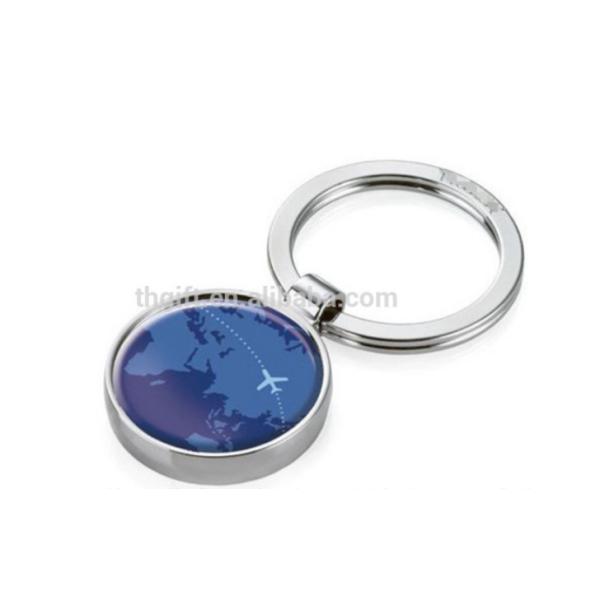 Round Metal Palestine Map Key Chain Earth Map Keychain