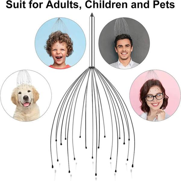 Metal Spider Head Scalp Massager Handheld Multiple Fingers Head Massager Tool