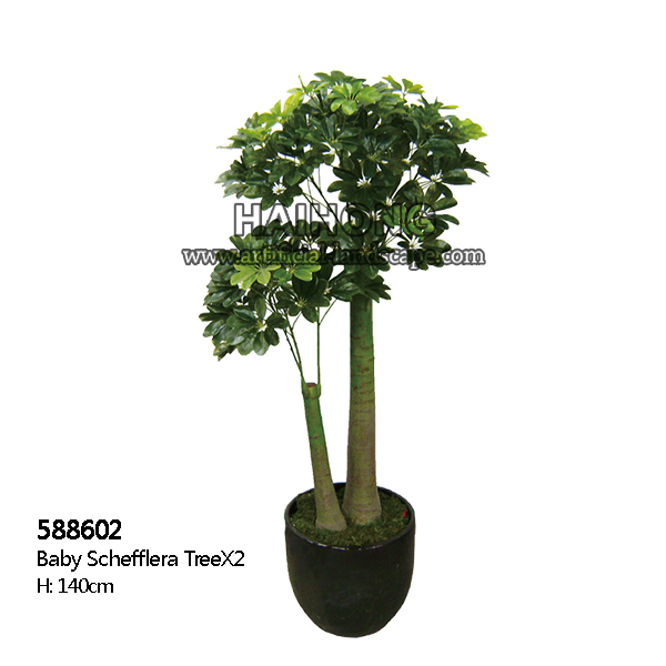 140cm Height Artificial Evergreen Plant Baby Schefflera Tree