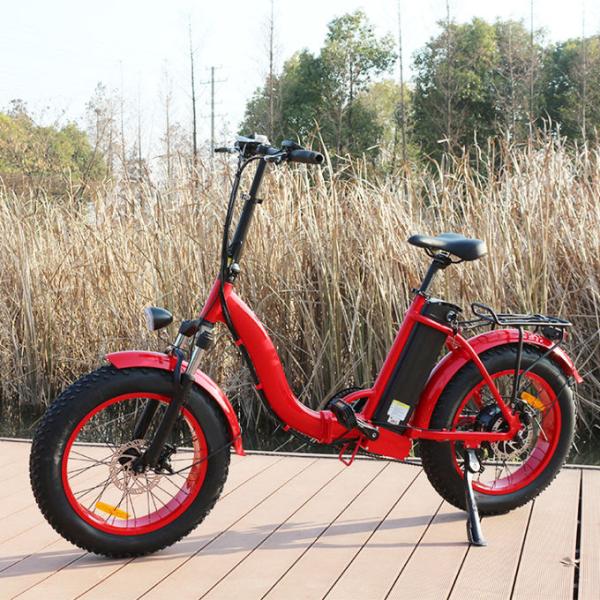 Range 50 - 60km Womens Electric Bike / 20 Inch Electric Bicycle Motor Power 48V 500W