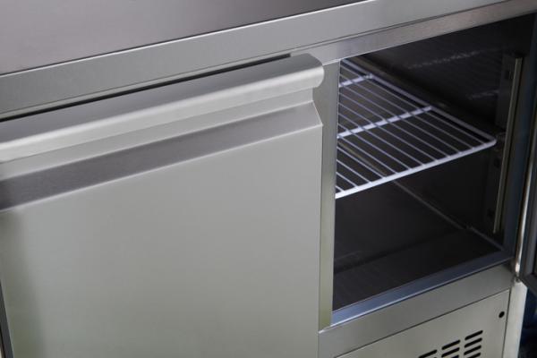 Air Cooling Commercial Drawer Refrigerator Auto Closing 3 Door Commercial Fridge