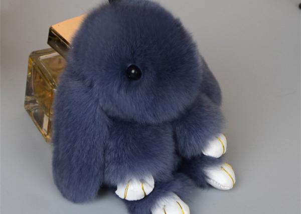 Rabbit Fur Bunny Keychain