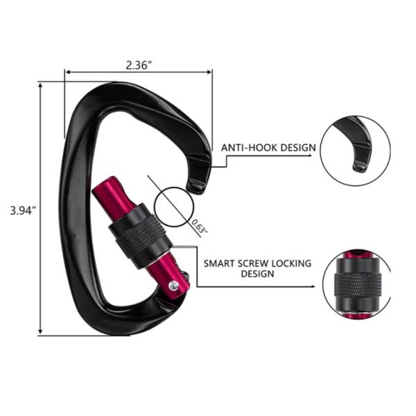 Машины для скалолазания Легкий и прочный алюминиевый крюк для приключений на открытом воздухе