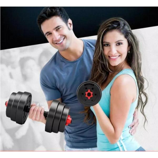 Weightlifting Gym Fitness Dumbbells 10kgs To 50kgs PVC Plastic Cement Dumbbell Set