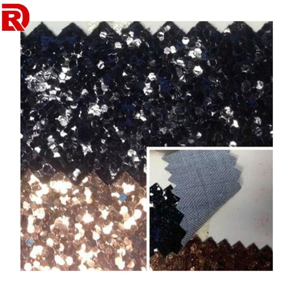 Sparkle Mixed Glitter Fabric Sheets , Pu Leather Multi Color Glitter Fabric